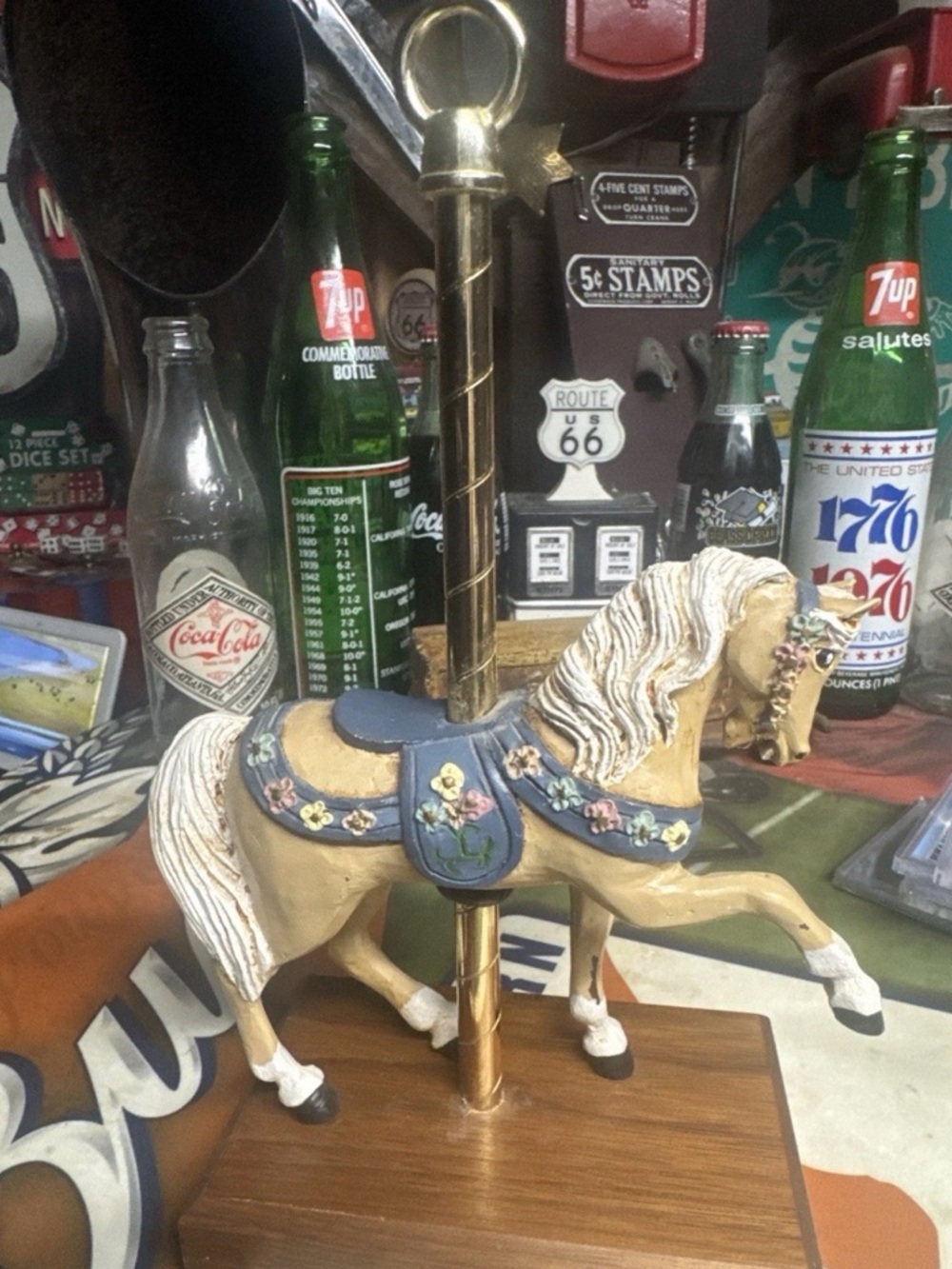 Rare PJ’ Hand-Painted Carousel Collection Figurine - signed